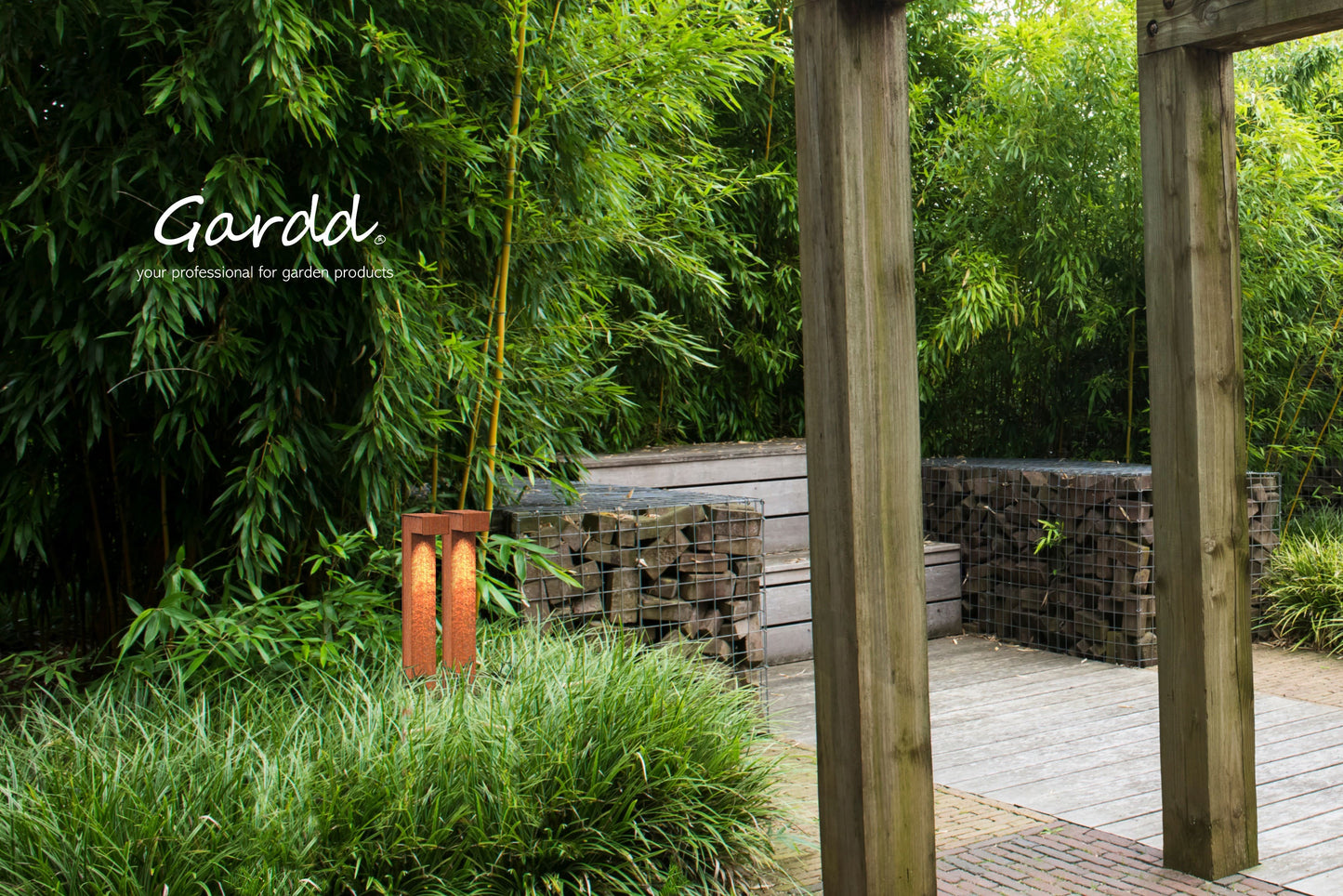 GARDD C2S 1100 Staande Cortenstaal lamp voor struiken