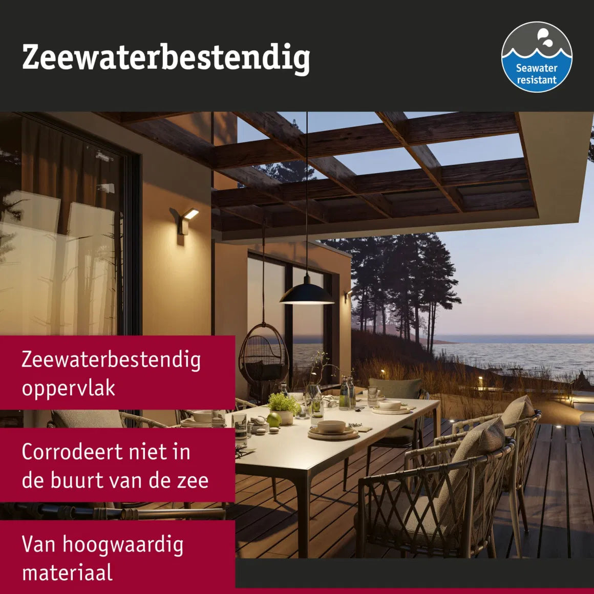 Insectvriendelijke Gevellamp Capera + sensor