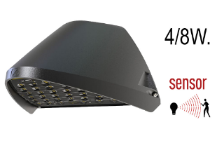 Gevellamp design met sensor