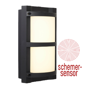 Gevellamp rechthoek met dag/nacht sensor