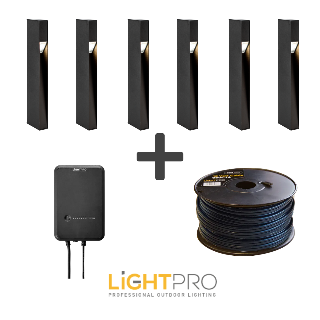 Lightpro set 6 x Downlight Staande lamp