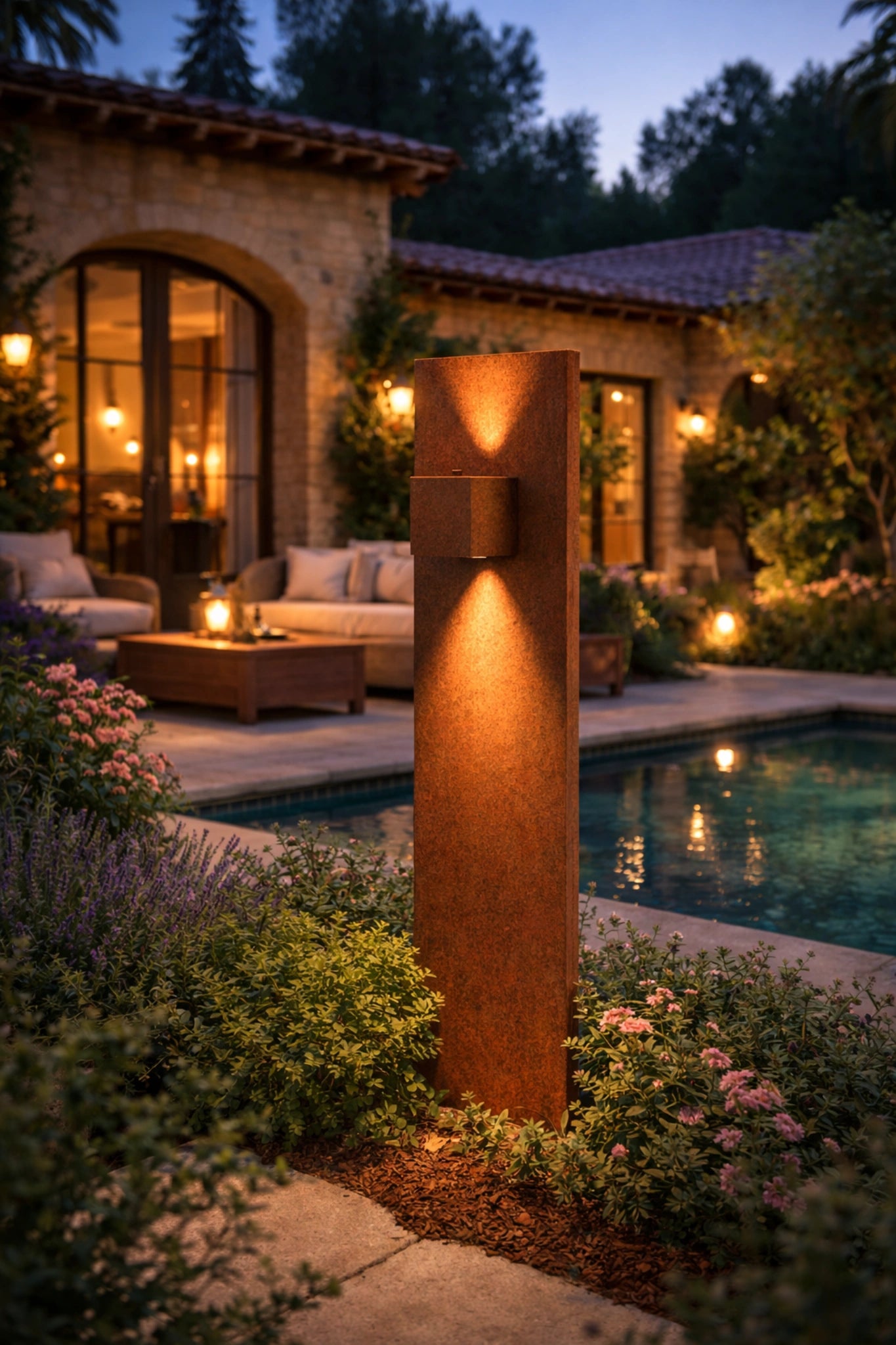 GARDD C4S 800 Staande Cortenstaal buitenlamp incl. connector