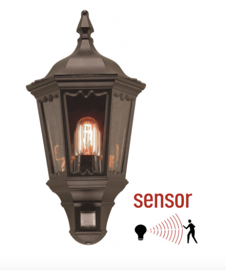 Gevellamp Plat Lantaarn met beweging sensor