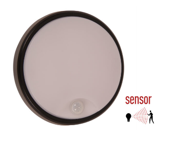 Gevellamp rond met sensor