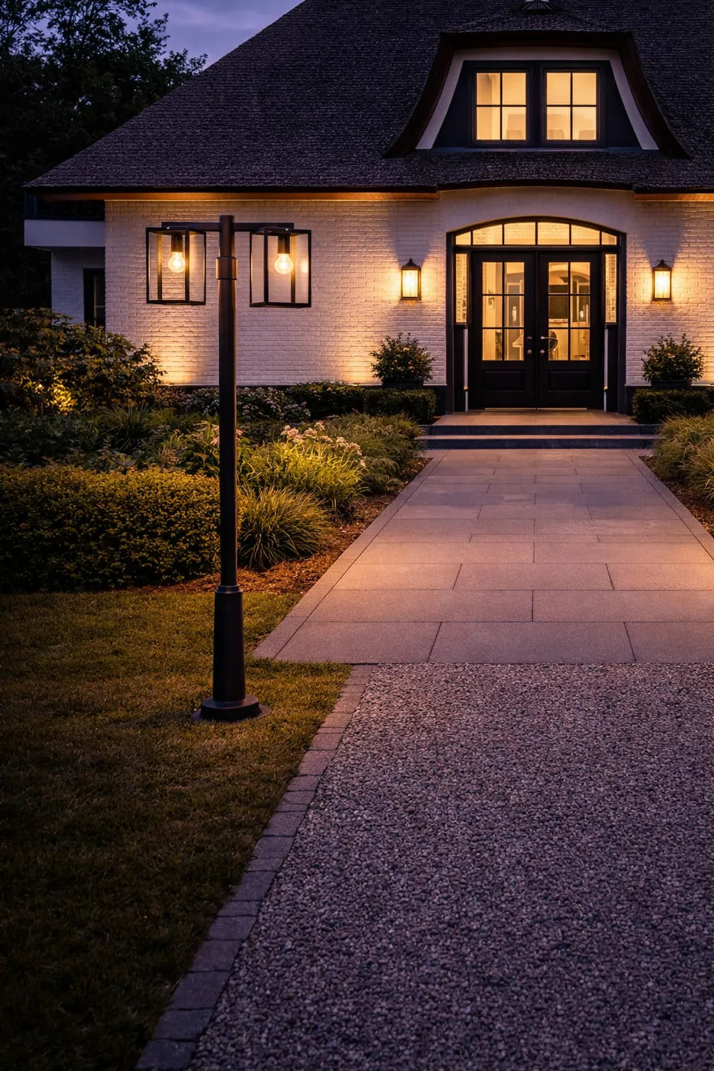 moderne dubbele lantaarn Lofoten