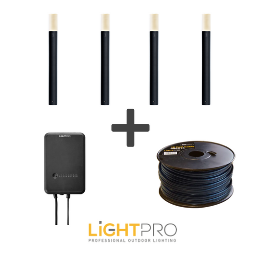 Lightpro Basis set 4 Staande Lampen 12 volt