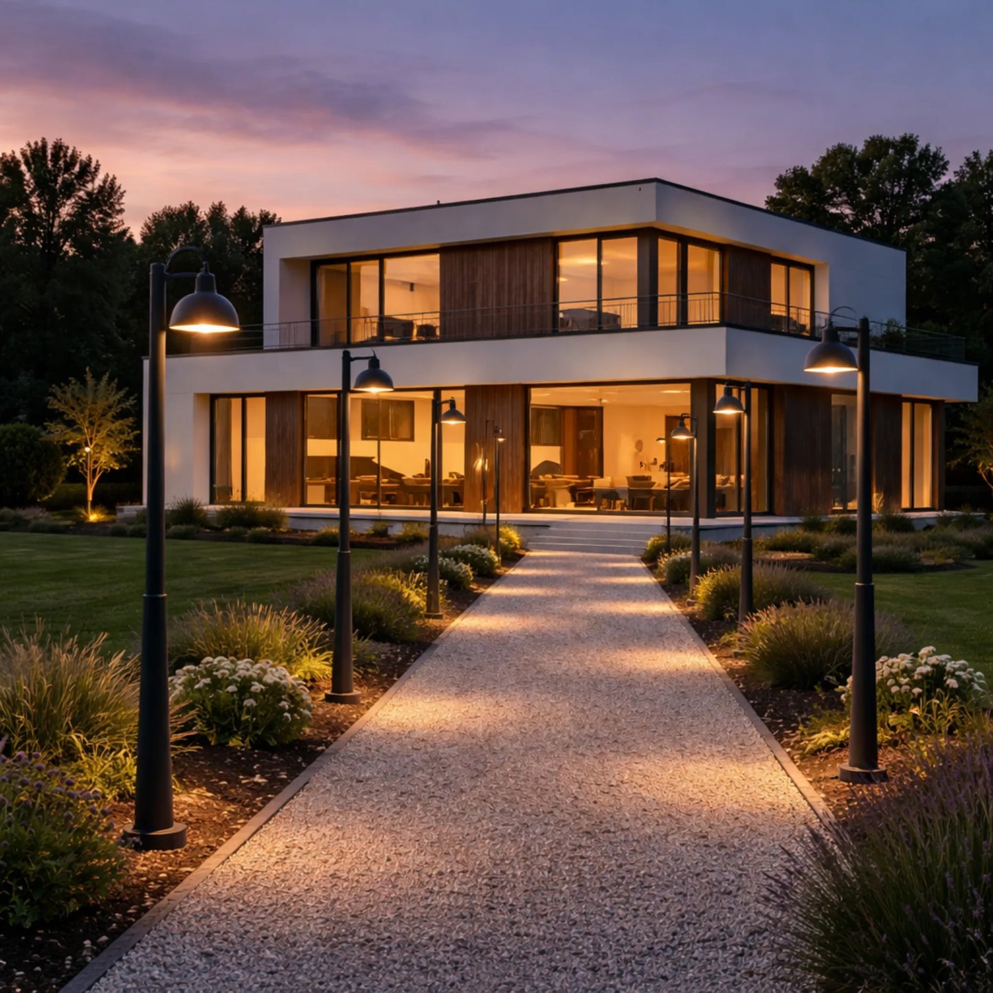 Moderne design Lantaarn Sink langs tuinpad